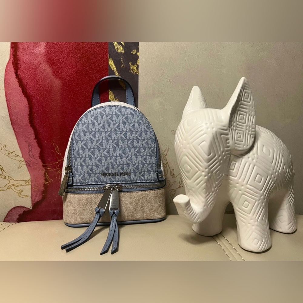 Michael Kors Signature Rhea Zip Extra Small Messenger Backpack